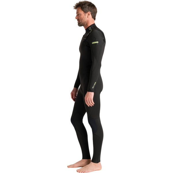 2026 C-Skins Da Uomo NuWave Session Lite 3/2mm Chest Zip Muta C-NSEL32STM - Black